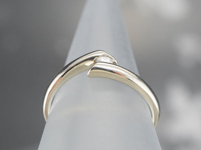 White Gold Diamond Bypass Engagement Ring