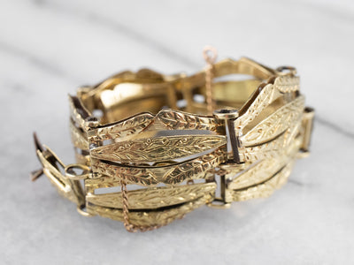 Meena Circlet Antique Gold Bracelet