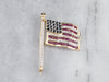 Diamond Sapphire and Ruby American Flag Pin
