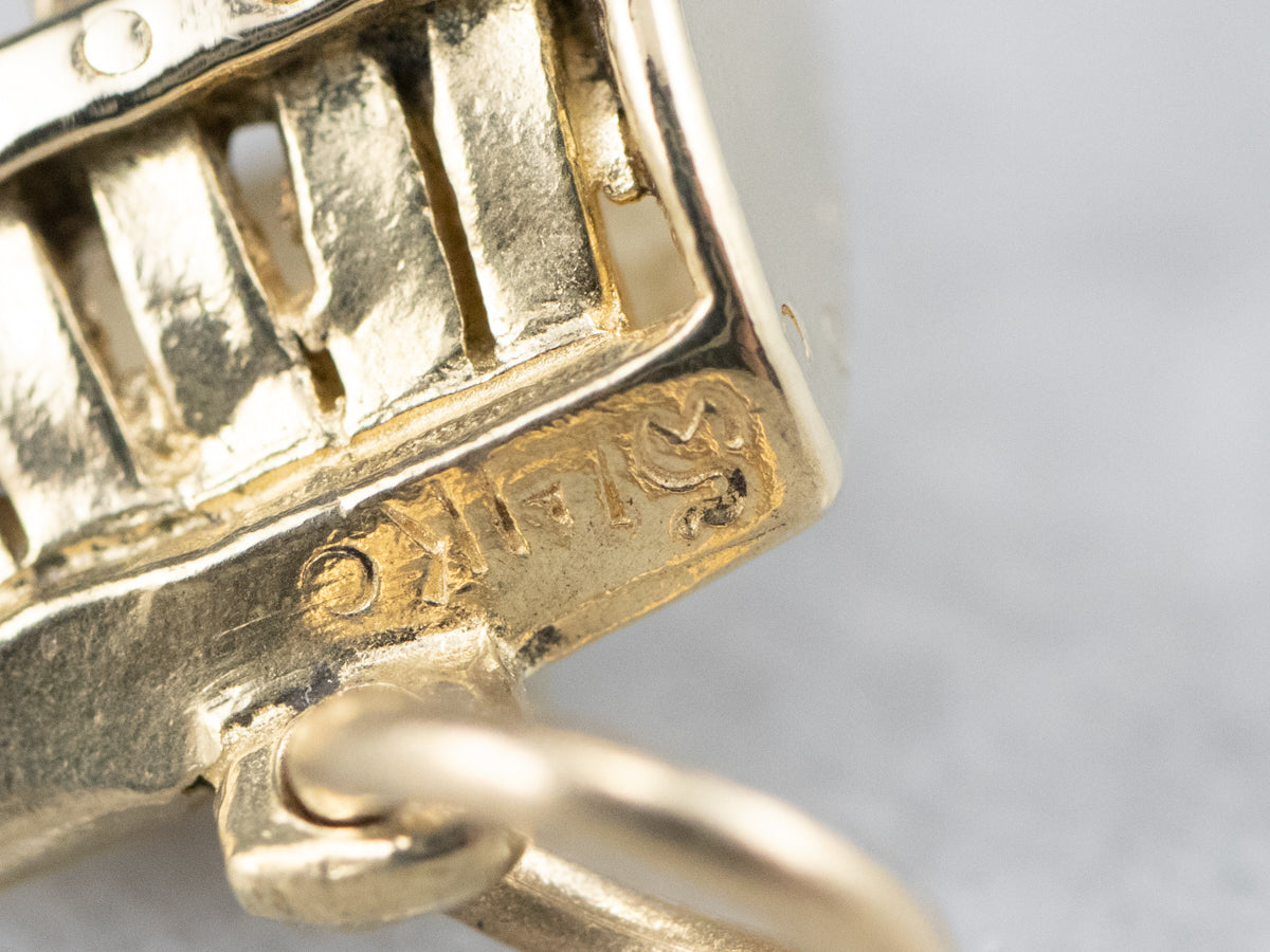 Vintage Cranberry Scoop Charm