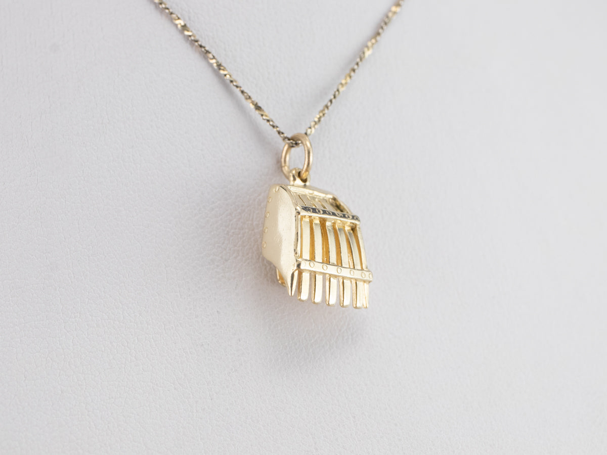 Vintage Cranberry Scoop Charm