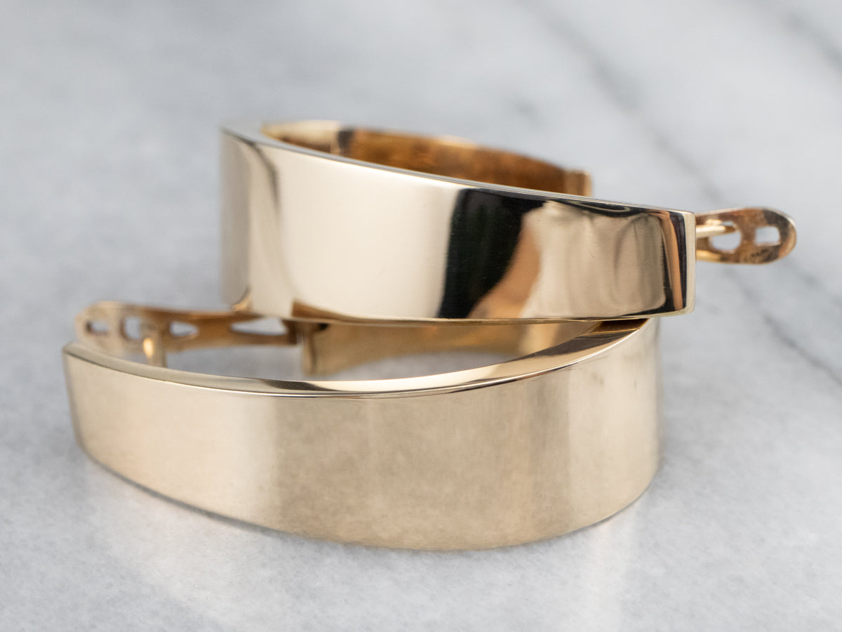 Bold Yellow Gold Hoop Earrings