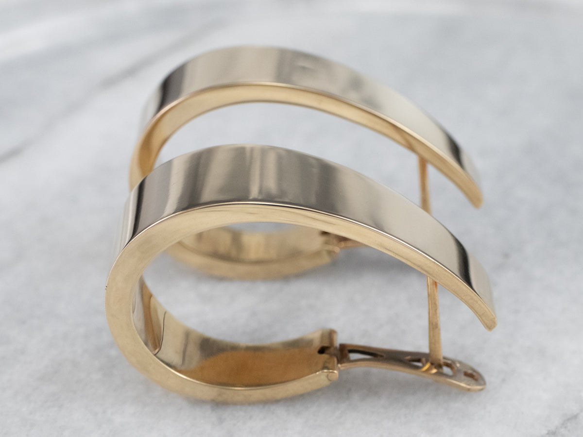 Bold Yellow Gold Hoop Earrings