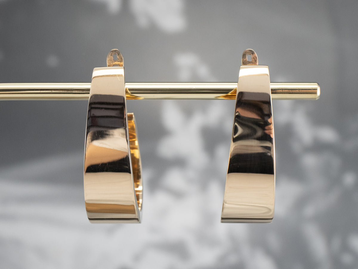 Bold Yellow Gold Hoop Earrings