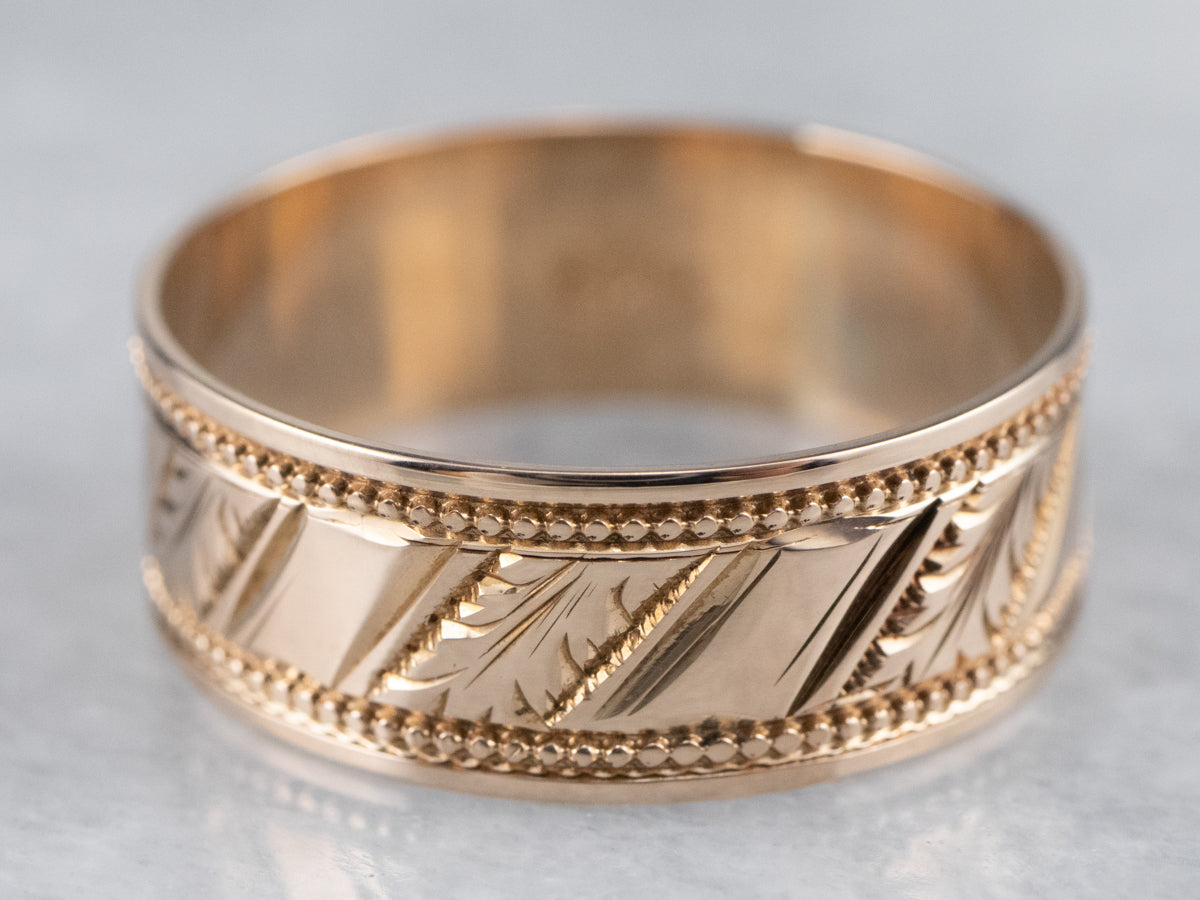 Mid Century Leaf Pattern Band