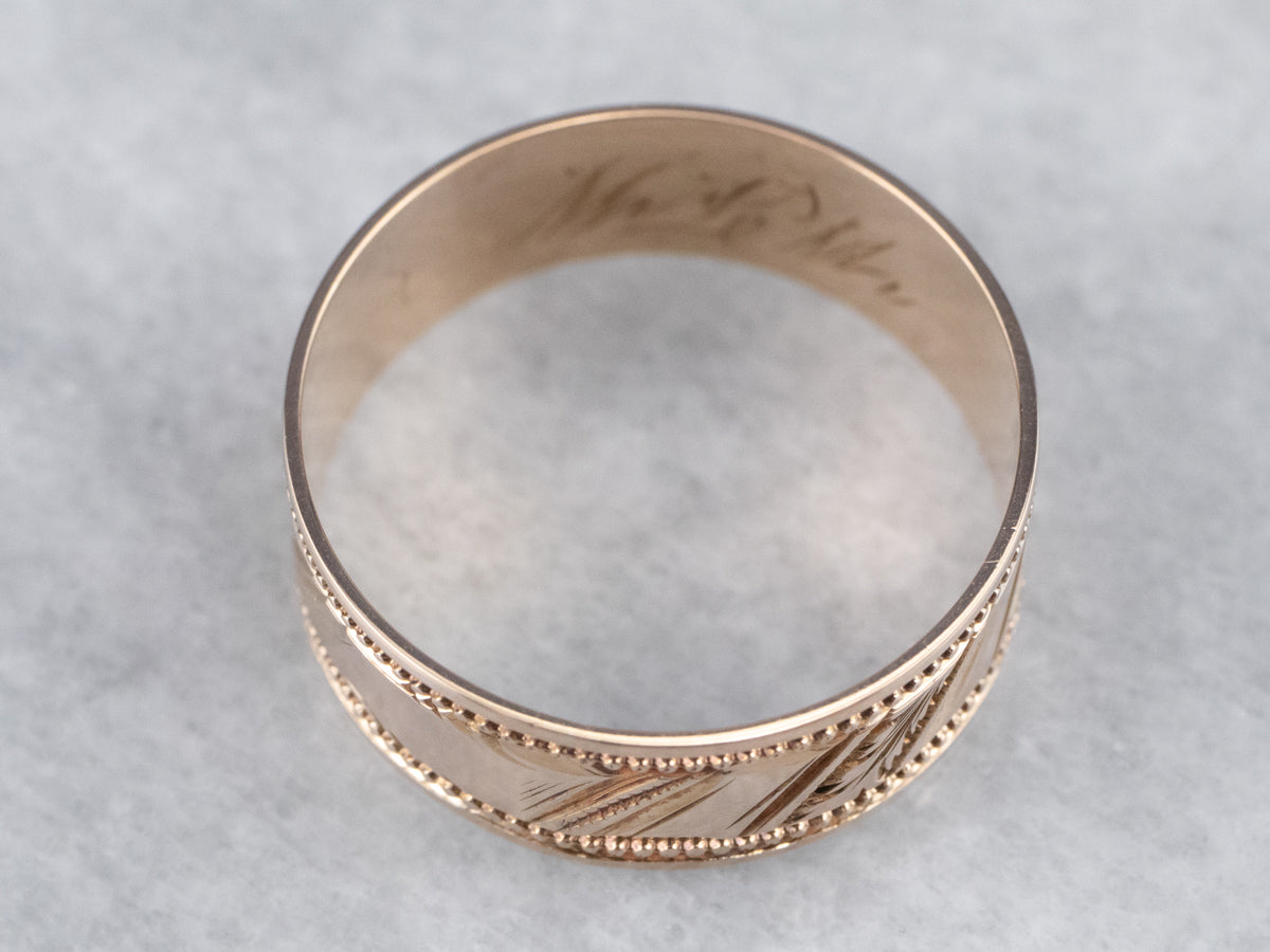 Mid Century Leaf Pattern Band