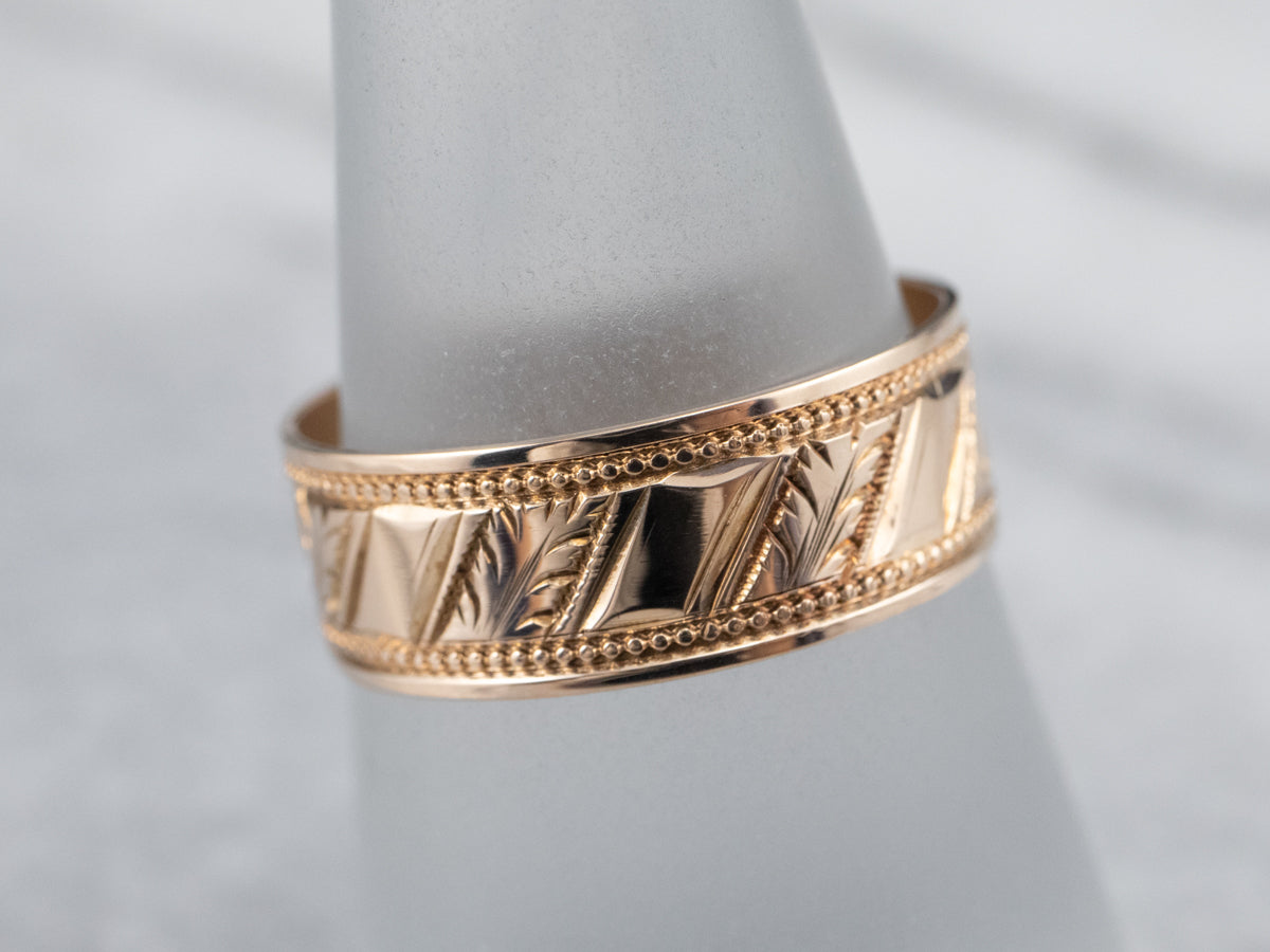 Mid Century Leaf Pattern Band