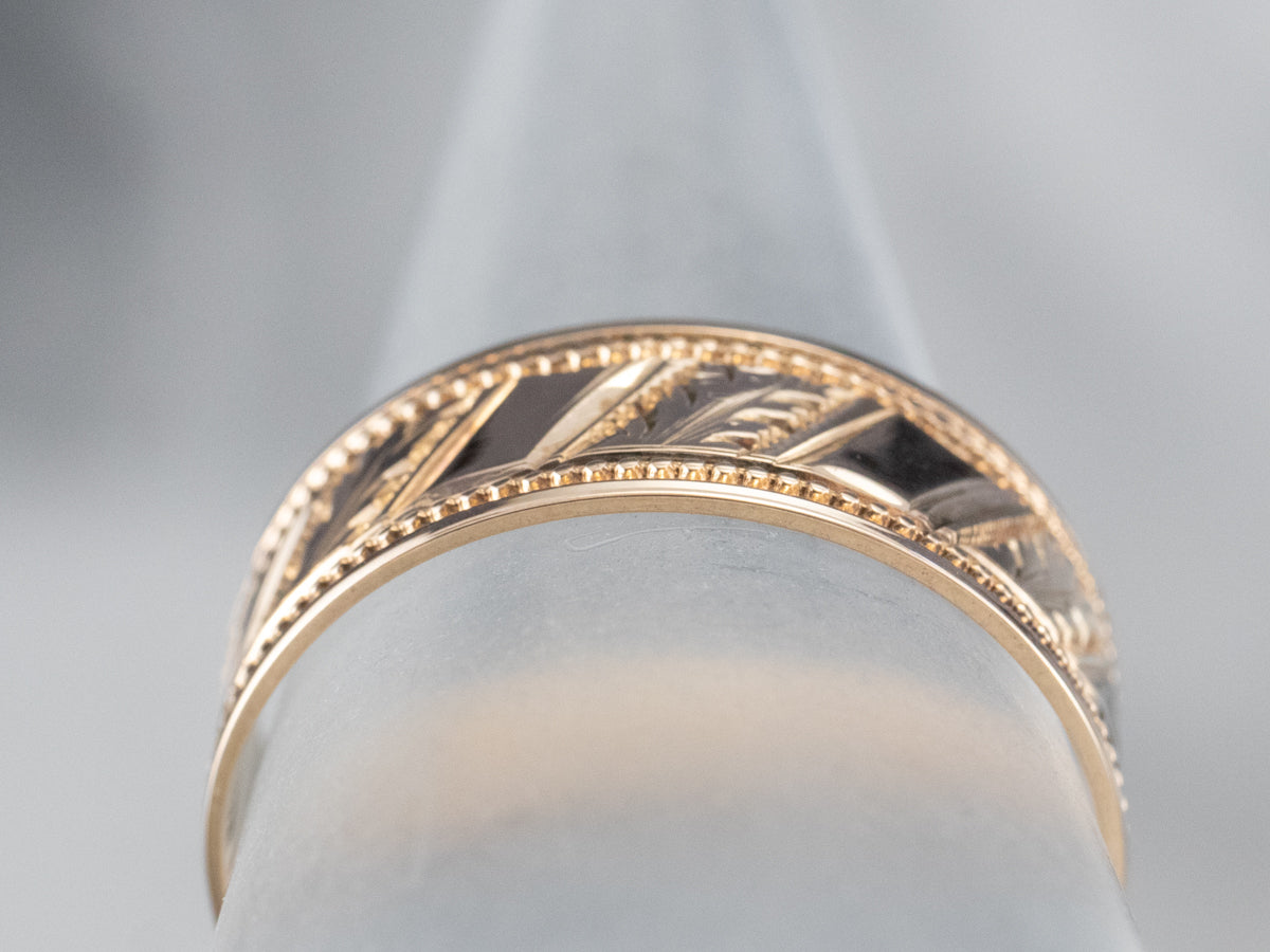 Mid Century Leaf Pattern Band