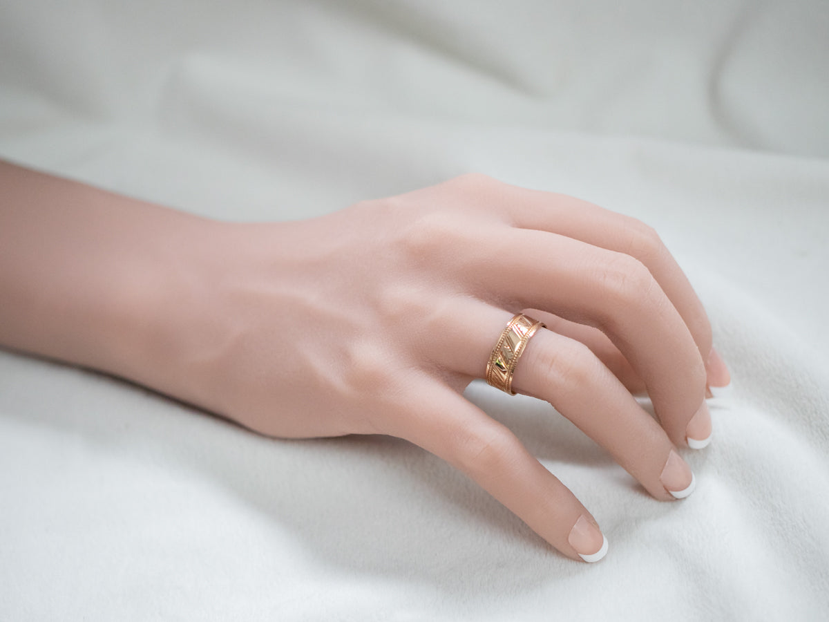 Mid Century Leaf Pattern Band