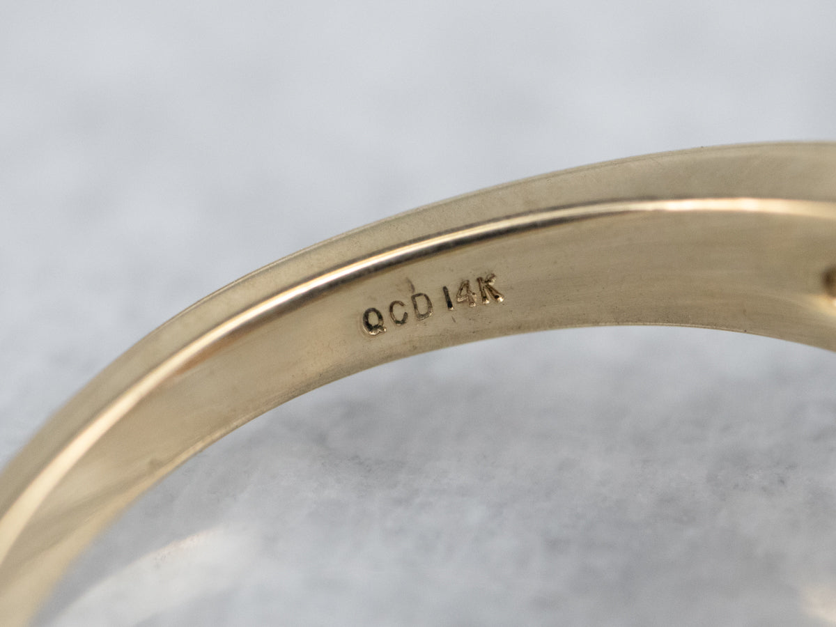 Gold  Tanzanite and Diamond Ring