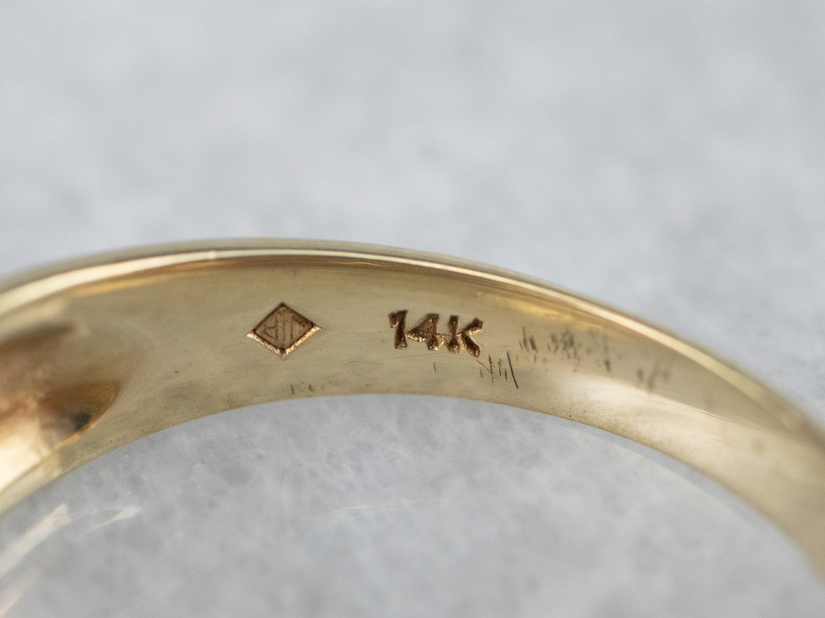 Vintage Gold Diamond Pattern Band