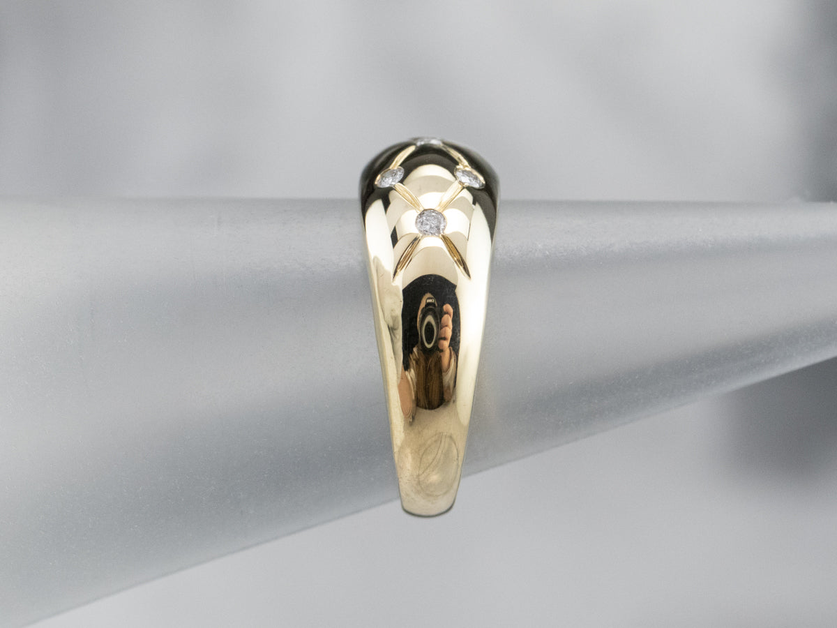 Vintage Gold Diamond Pattern Band