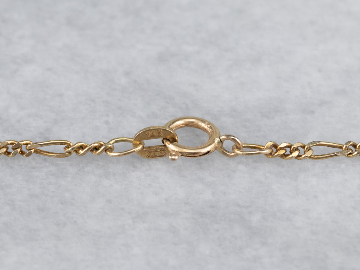 Yellow 14K Gold Figaro Chain
