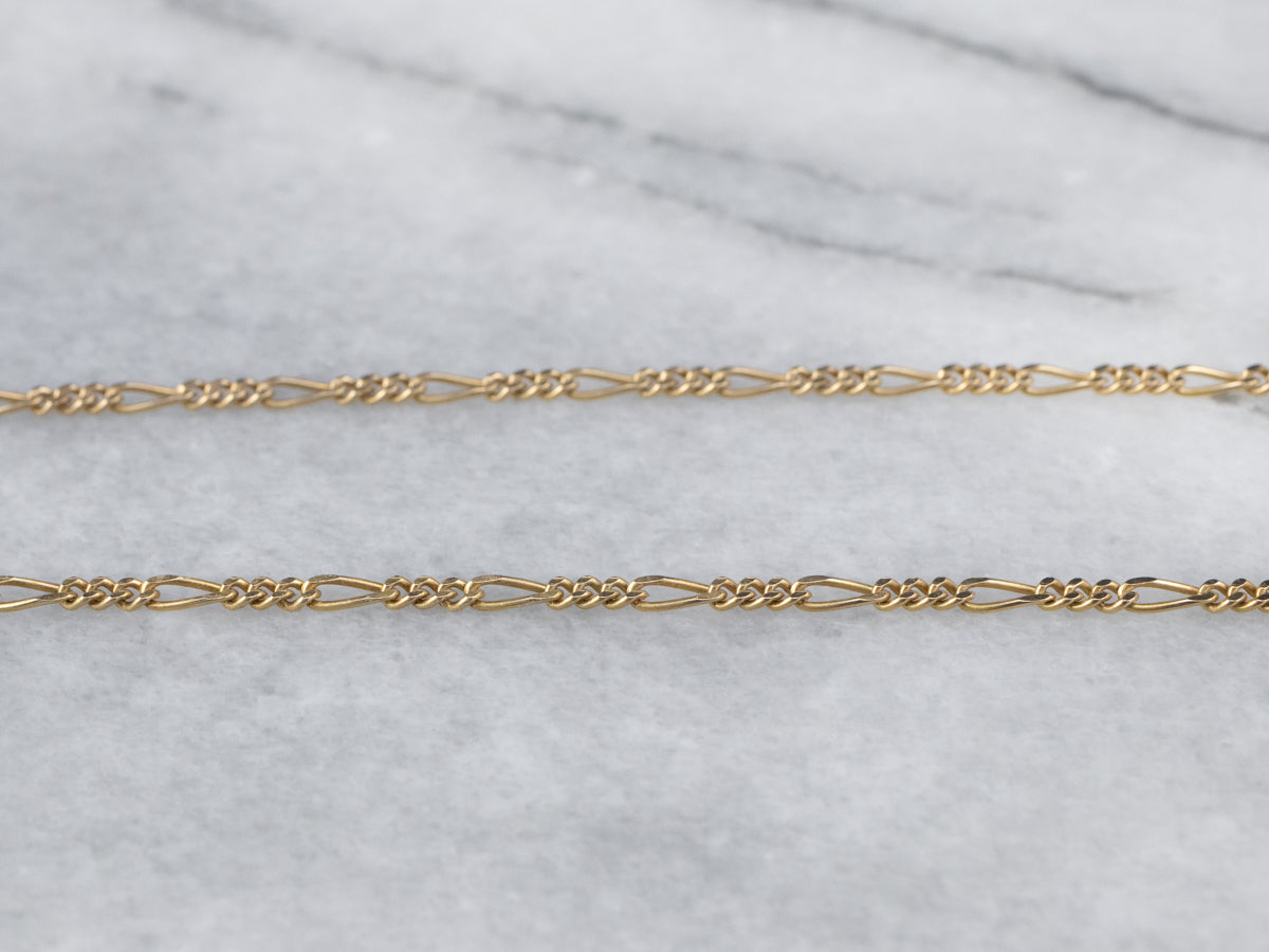 Yellow 14K Gold Figaro Chain