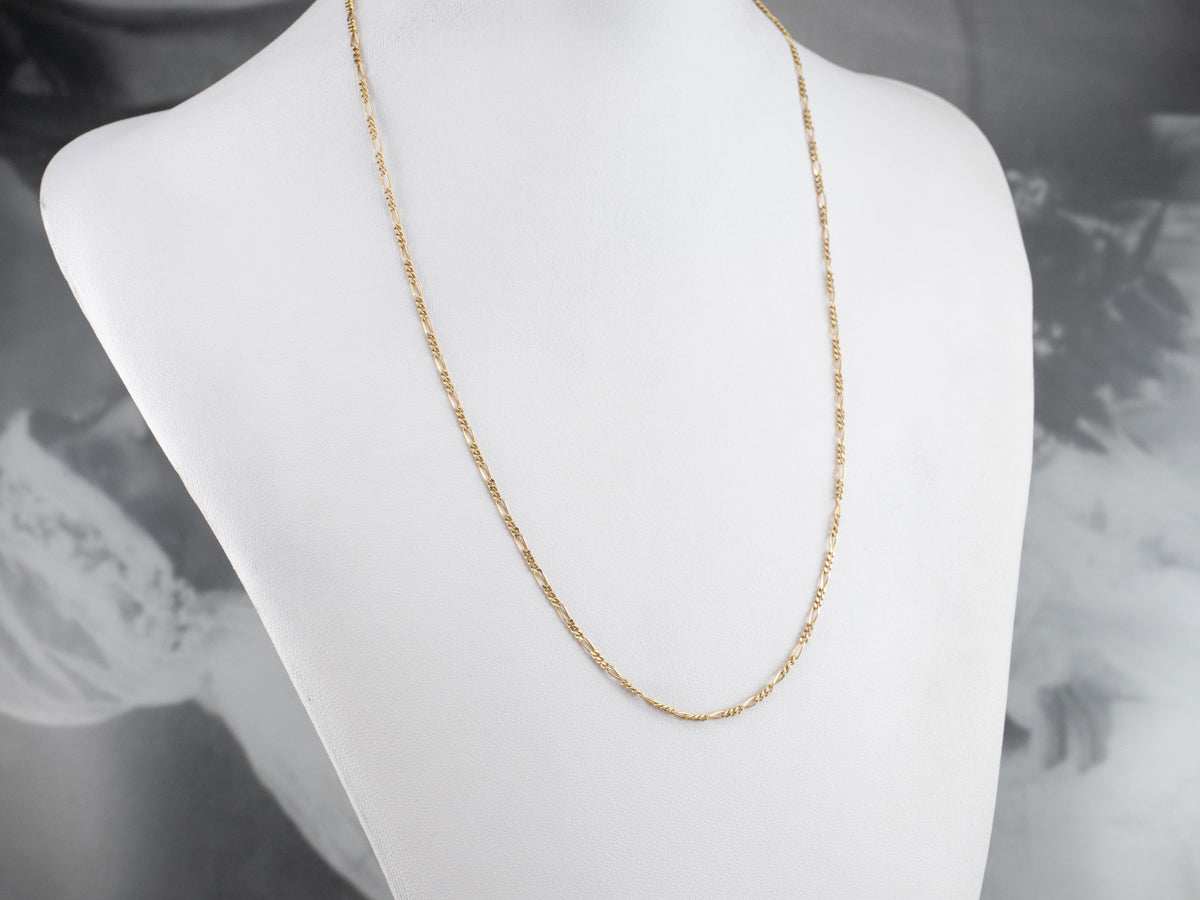Yellow 14K Gold Figaro Chain