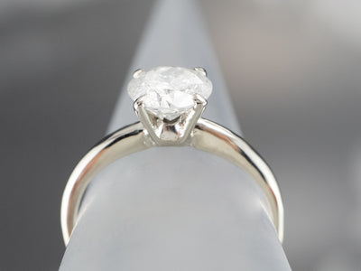 Classic Diamond Solitaire Engagement Ring in White Gold