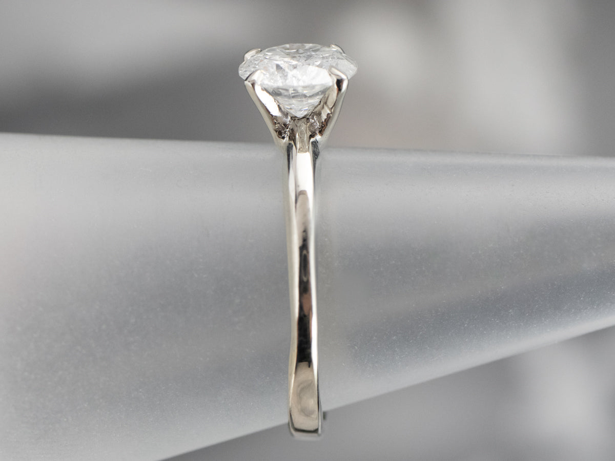 Classic Diamond Solitaire Engagement Ring in White Gold