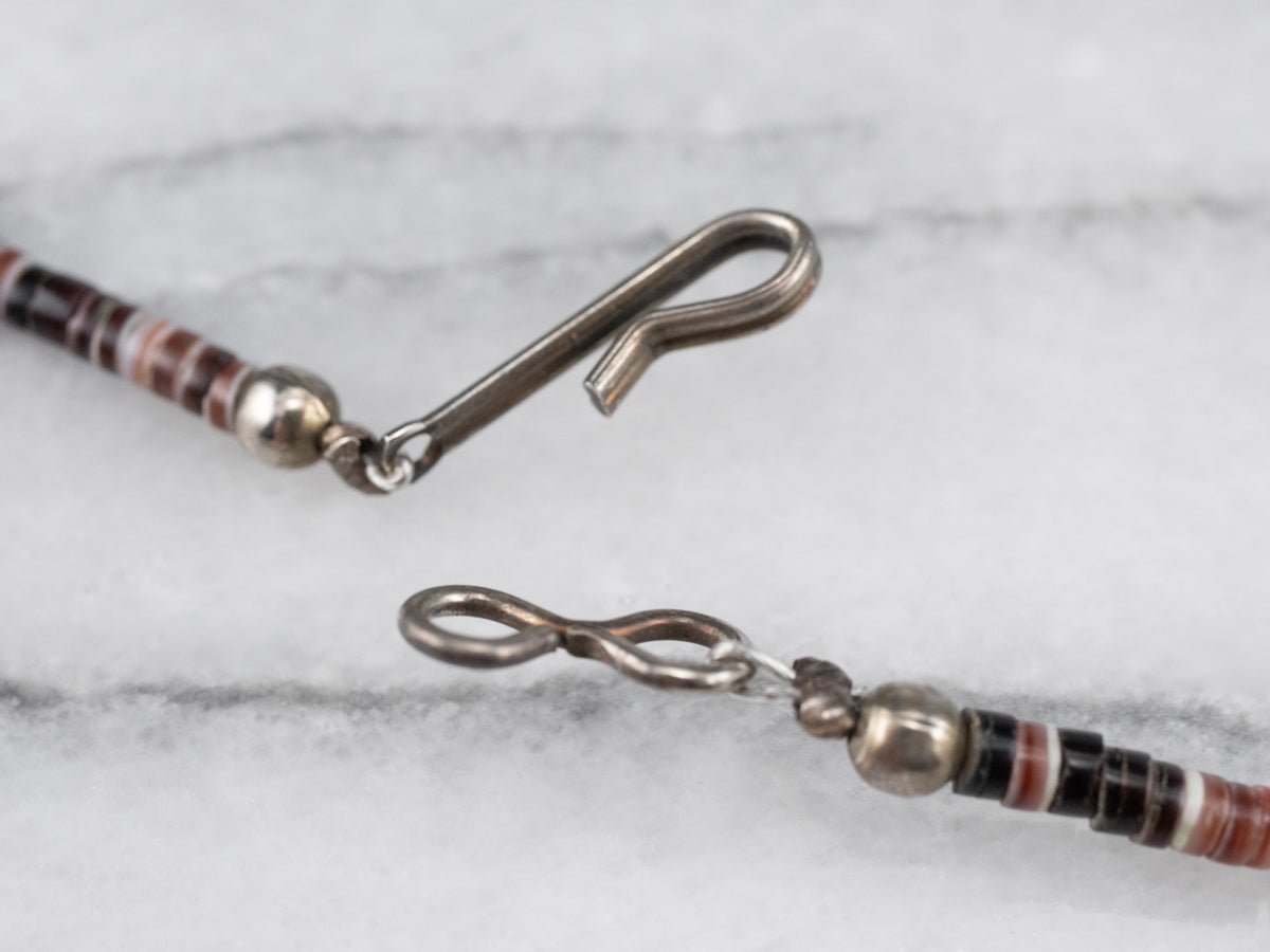 Lapis and Heishi Shell Beaded Necklace