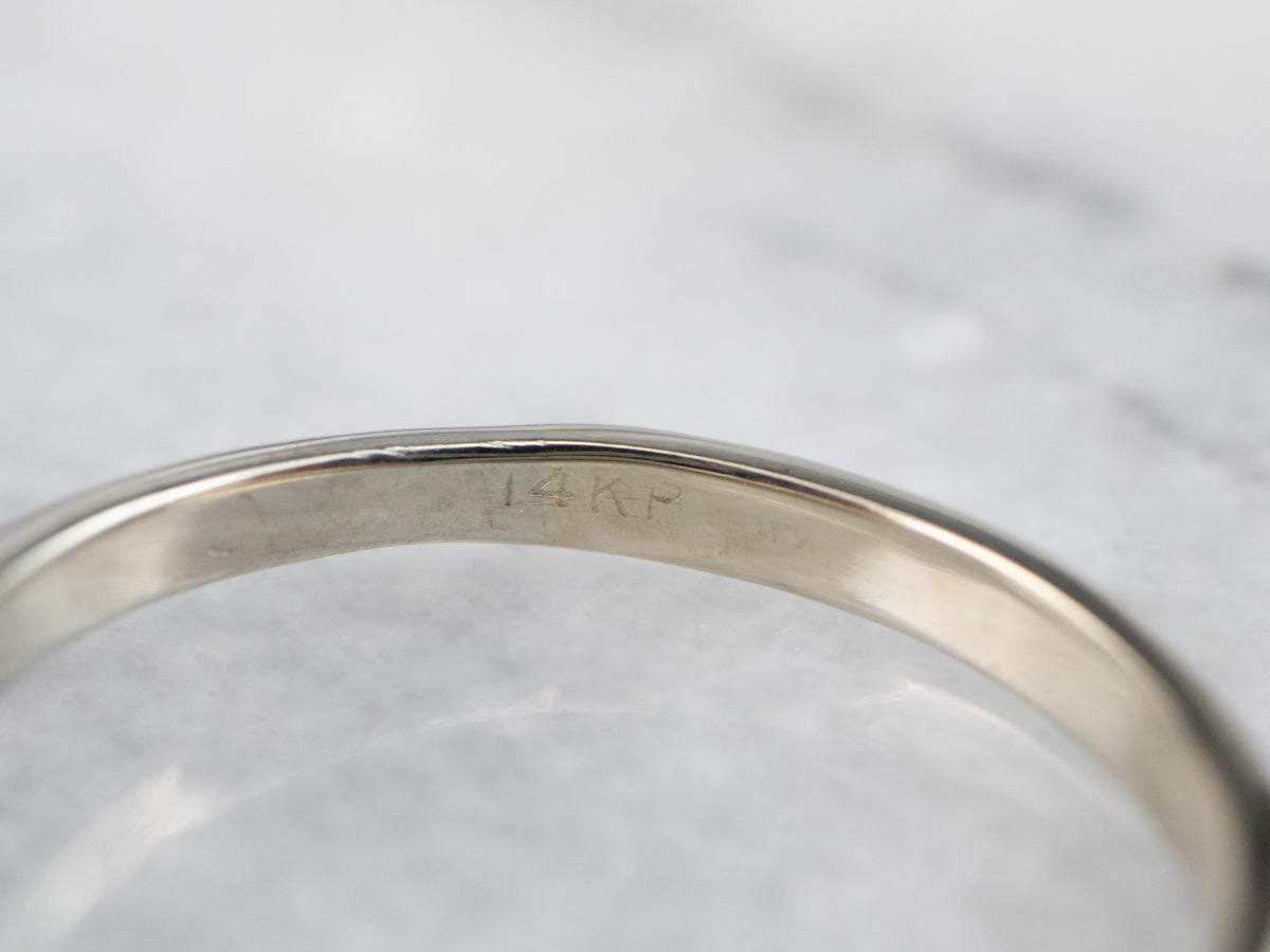 Classic Diamond Solitaire Engagement Ring in White Gold