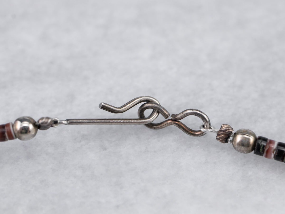 Lapis and Heishi Shell Beaded Necklace