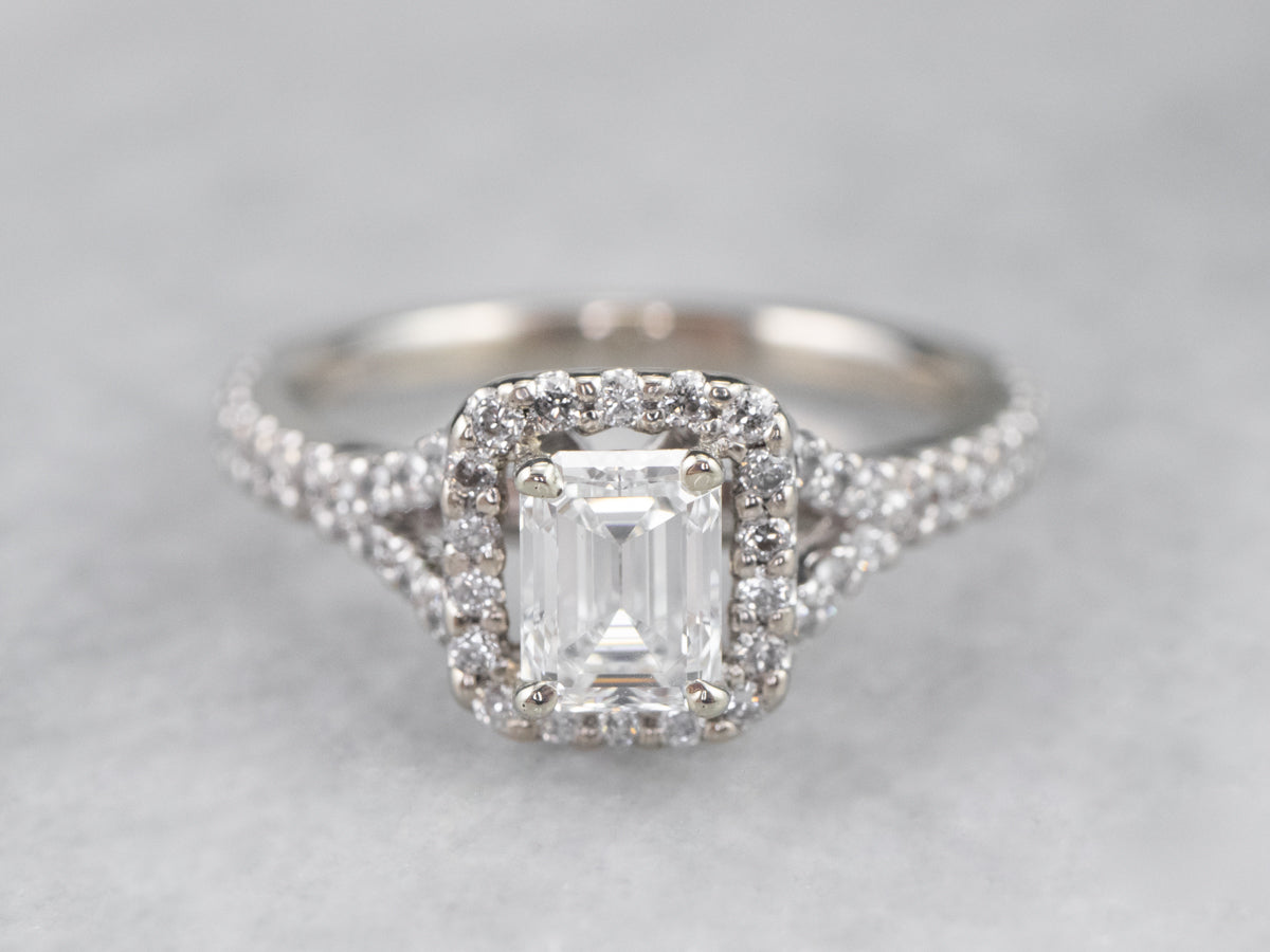 Diamond Halo Engagement Ring
