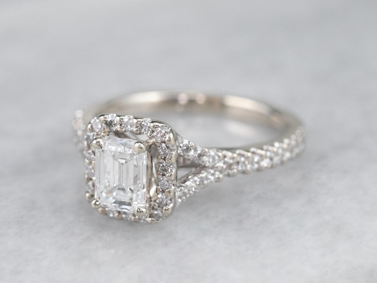 Diamond Halo Engagement Ring