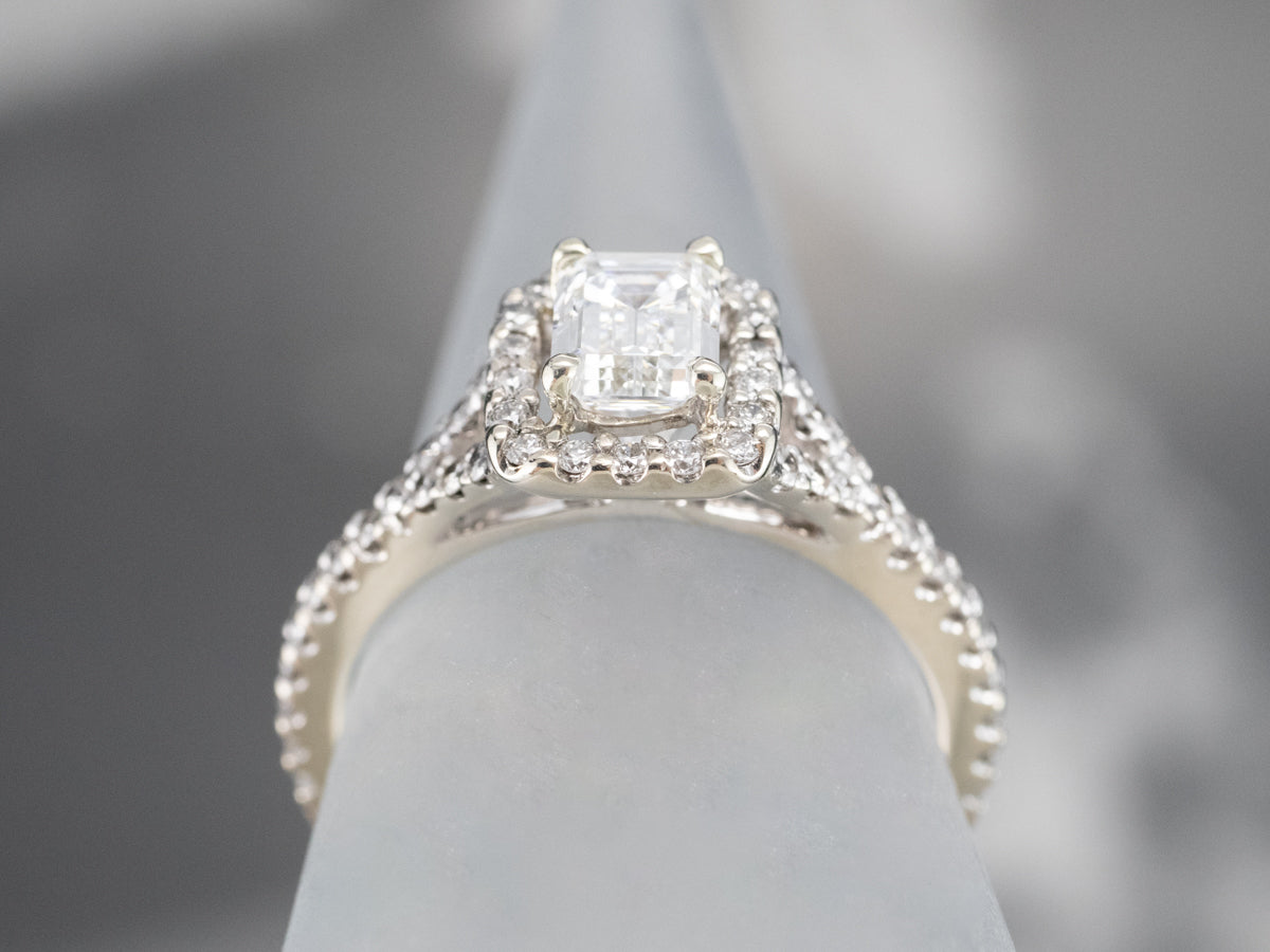 Diamond Halo Engagement Ring