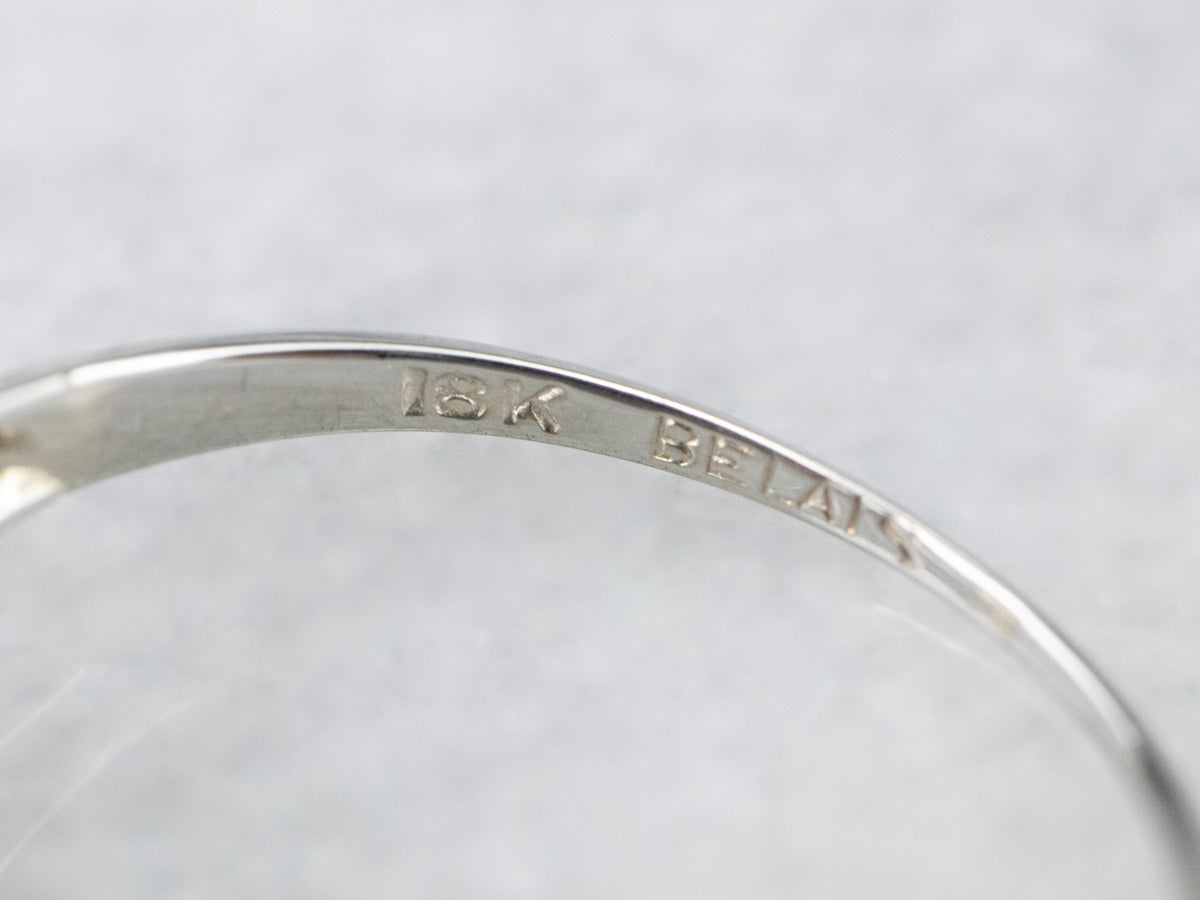 Art Deco Princess Cut Diamond Engagement Ring