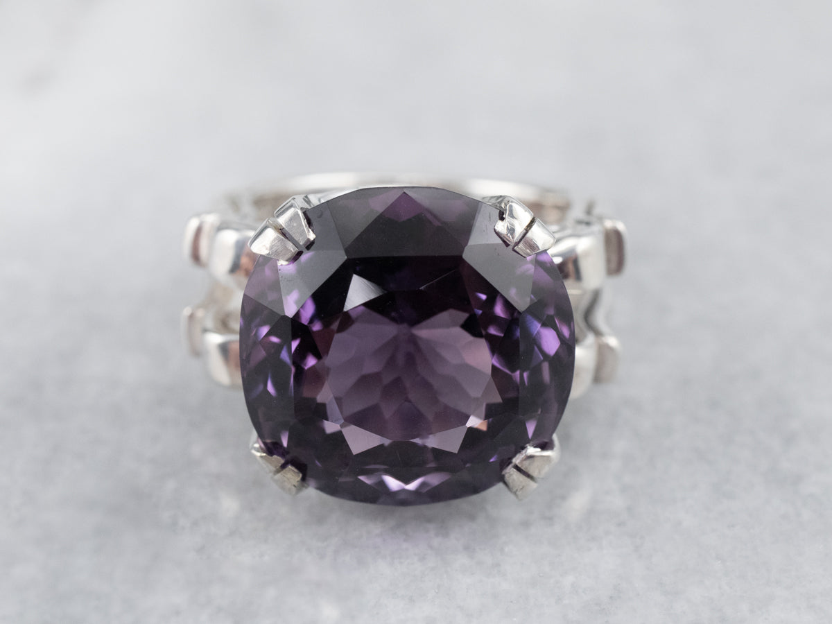 Sterling Silver Kabana Amethyst Ring