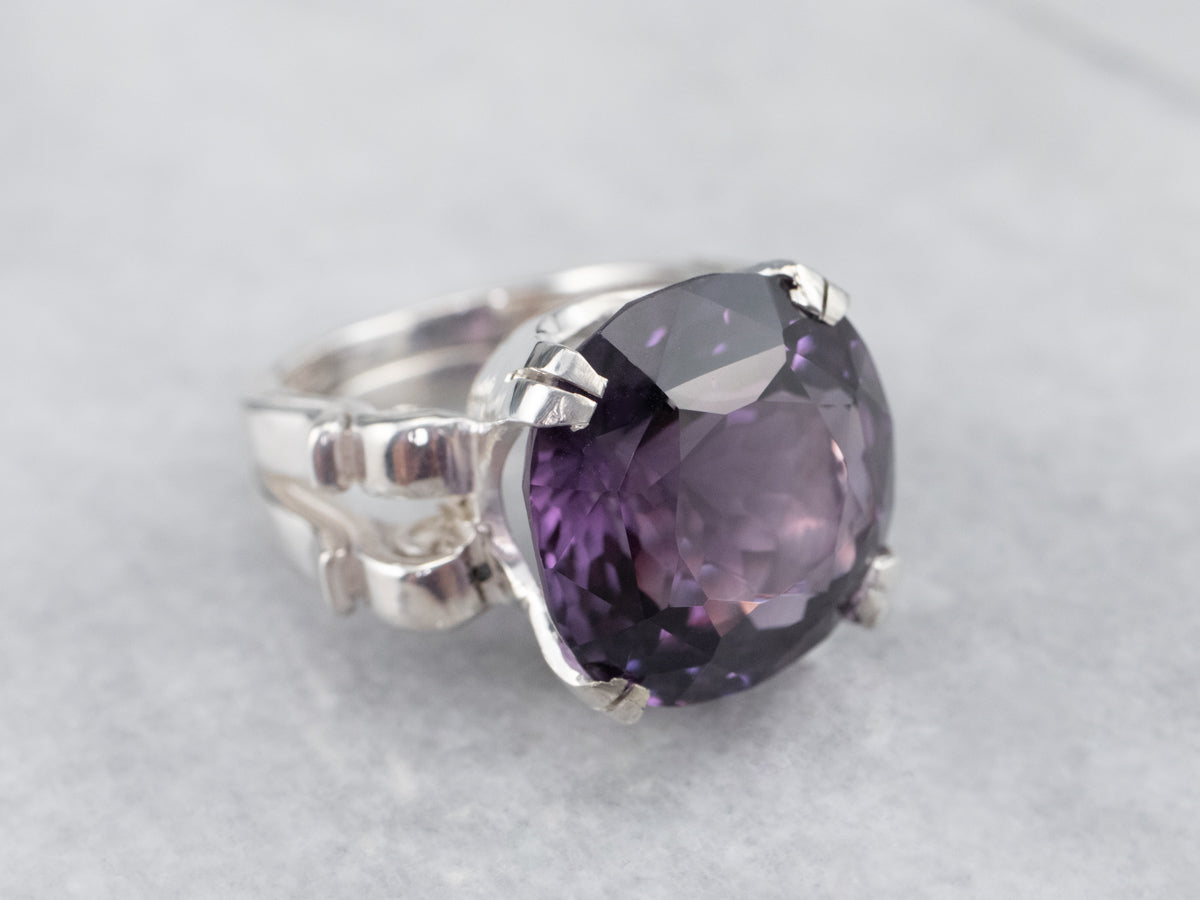 Sterling Silver Kabana Amethyst Ring