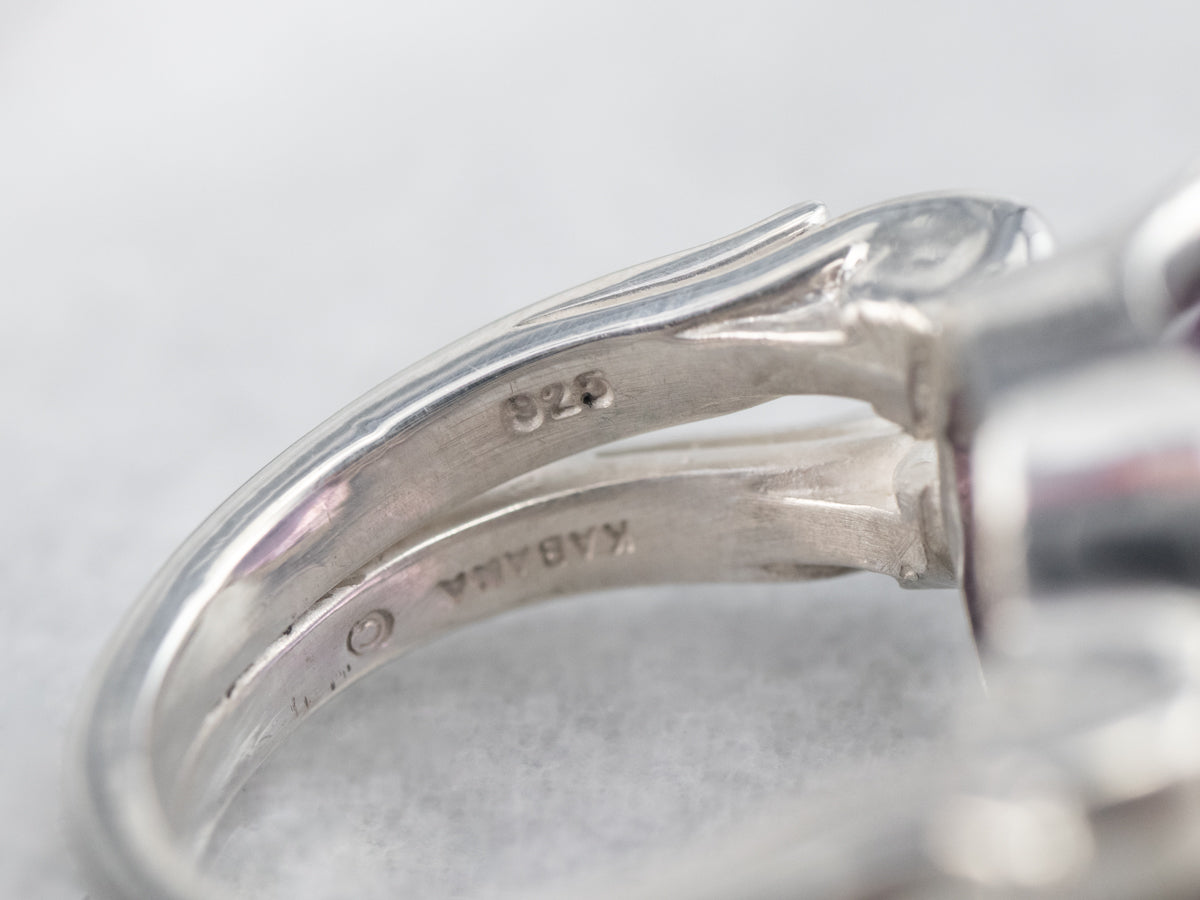 Sterling Silver Kabana Amethyst Ring