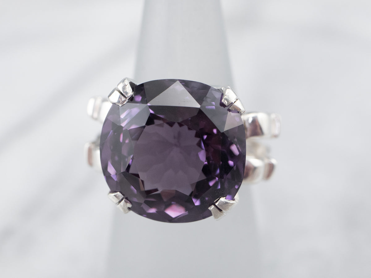 Sterling Silver Kabana Amethyst Ring