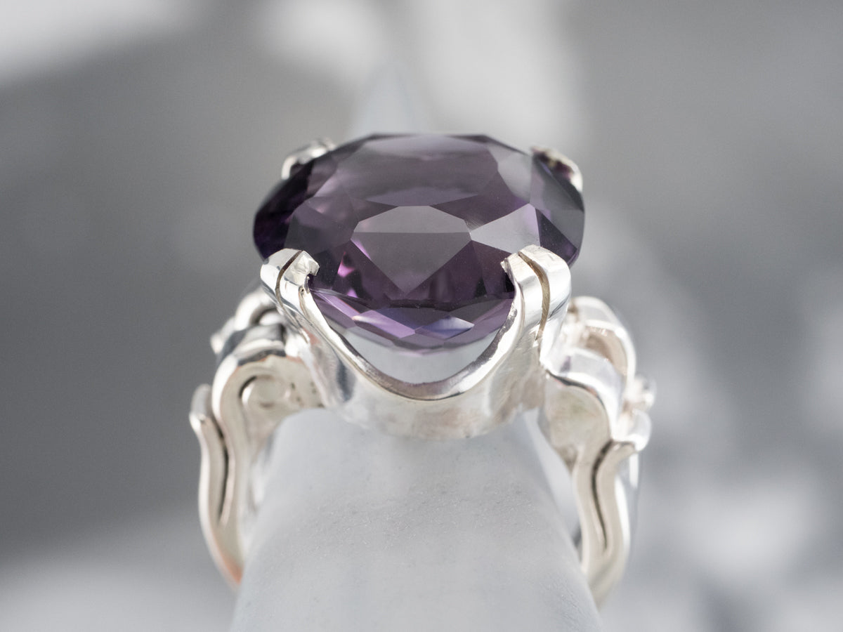 Sterling Silver Kabana Amethyst Ring