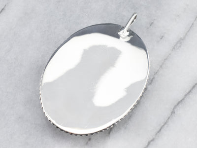 Large Sterling Silver Jasper Pendant