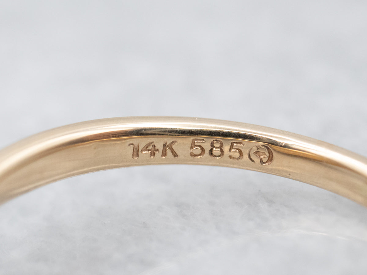 Golden Spiral Diamond Engagement Ring