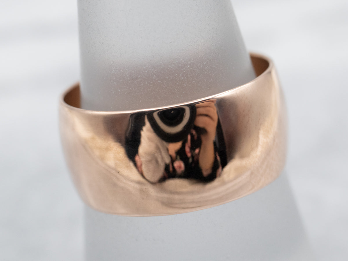 Antique Rose Gold Unisex Wedding Band