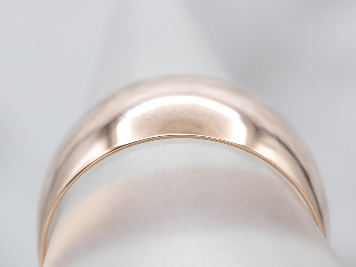 Antique Rose Gold Unisex Wedding Band