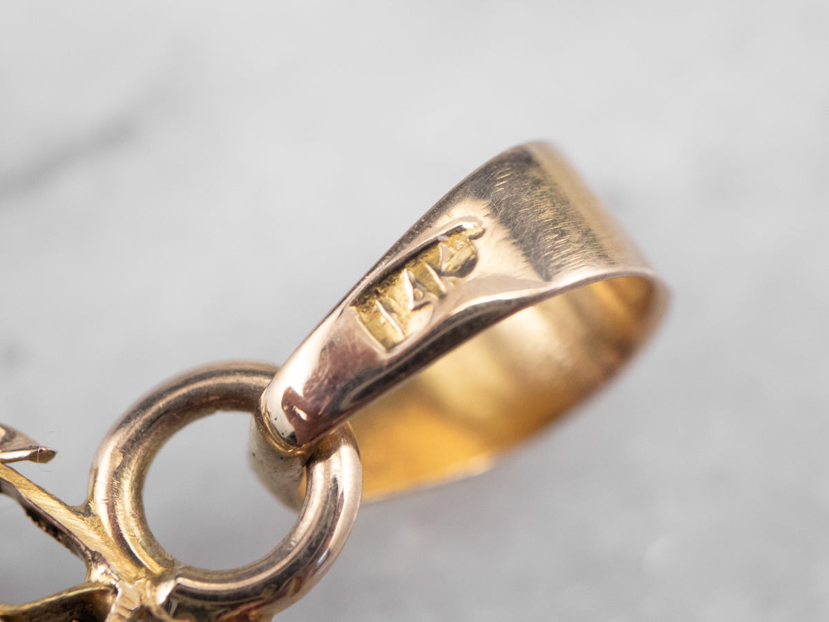 Colgante de ágata de filigrana de oro