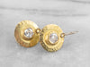 22K Gold White Zircon Drop Earrings
