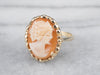 Vintage Gold Cameo Cocktail Ring