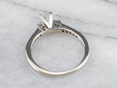 Modern White Gold Princess Cut Diamond Engagement Ring