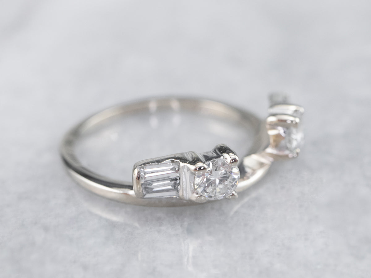 Banda potenciadora de solitario de diamantes