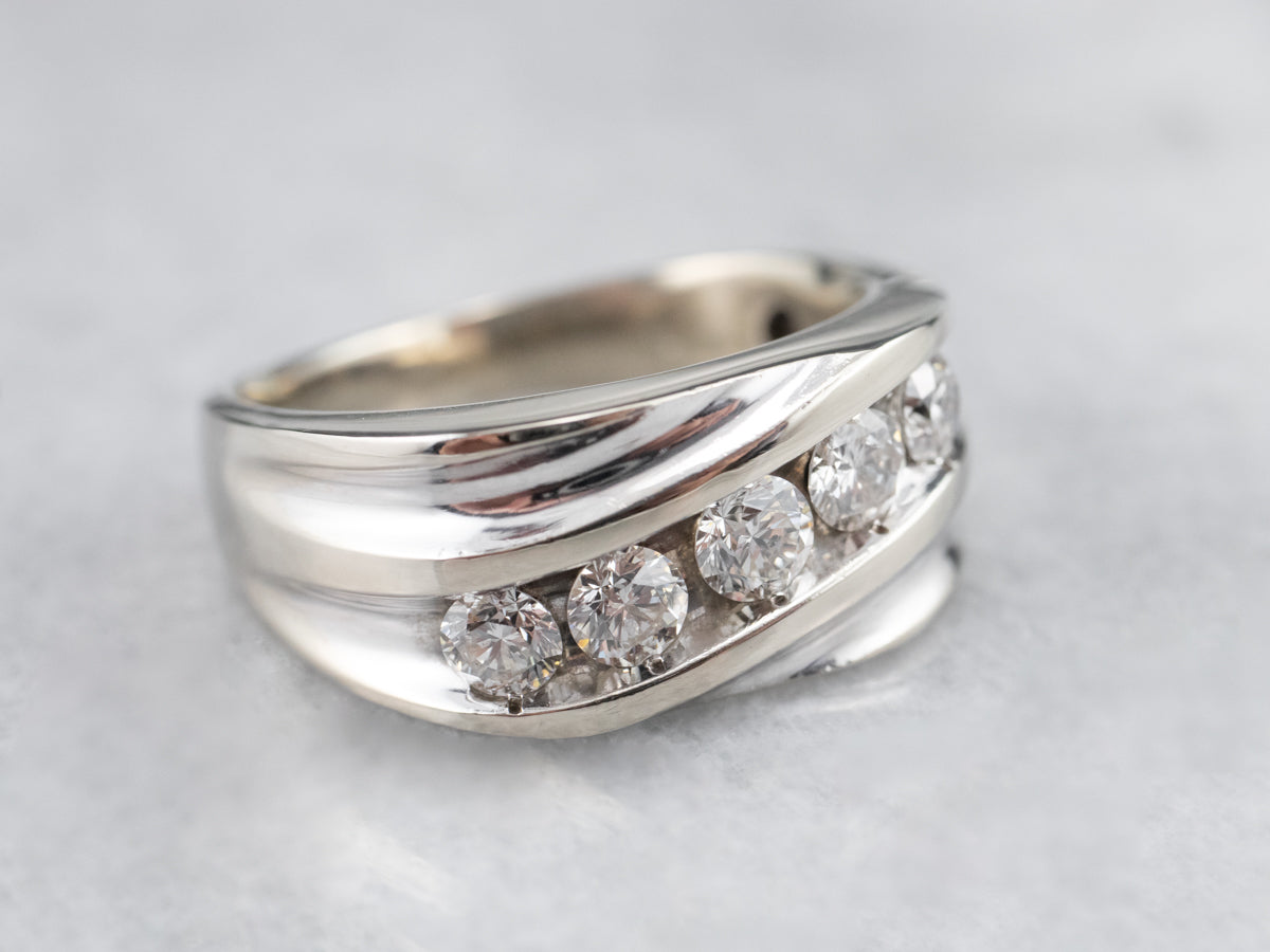 White Gold Diamond Statement Band