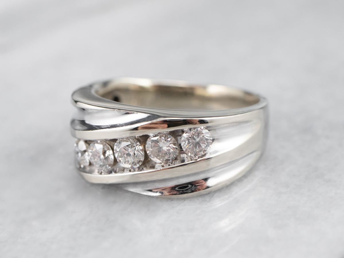 White Gold Diamond Statement Band