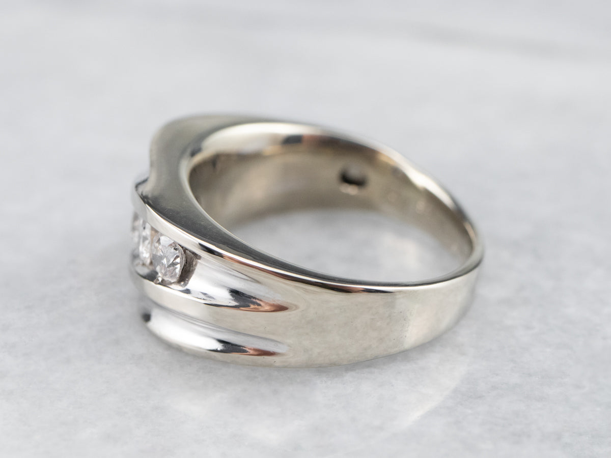 White Gold Diamond Statement Band