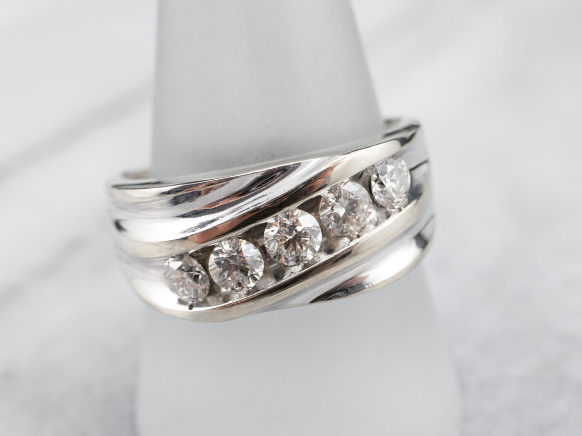 White Gold Diamond Statement Band