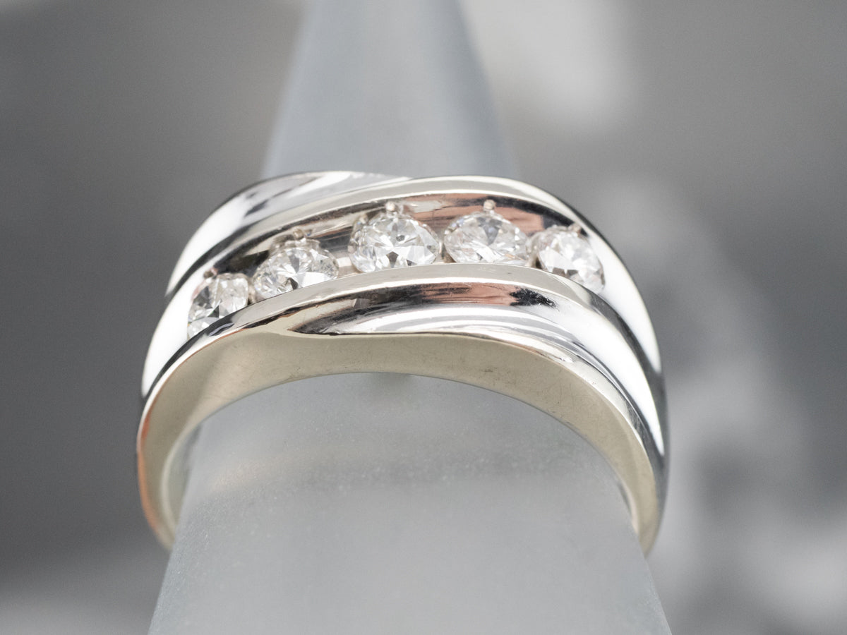 White Gold Diamond Statement Band