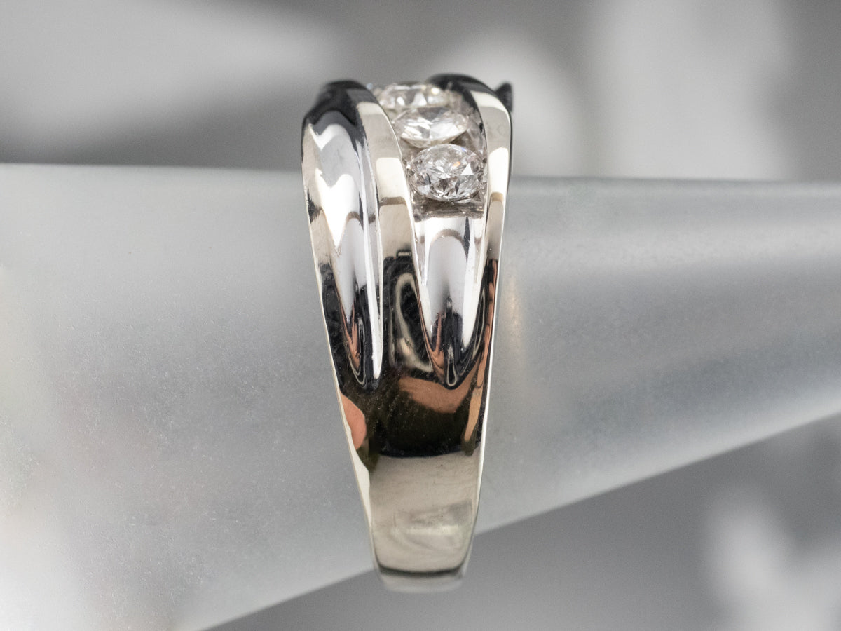 White Gold Diamond Statement Band