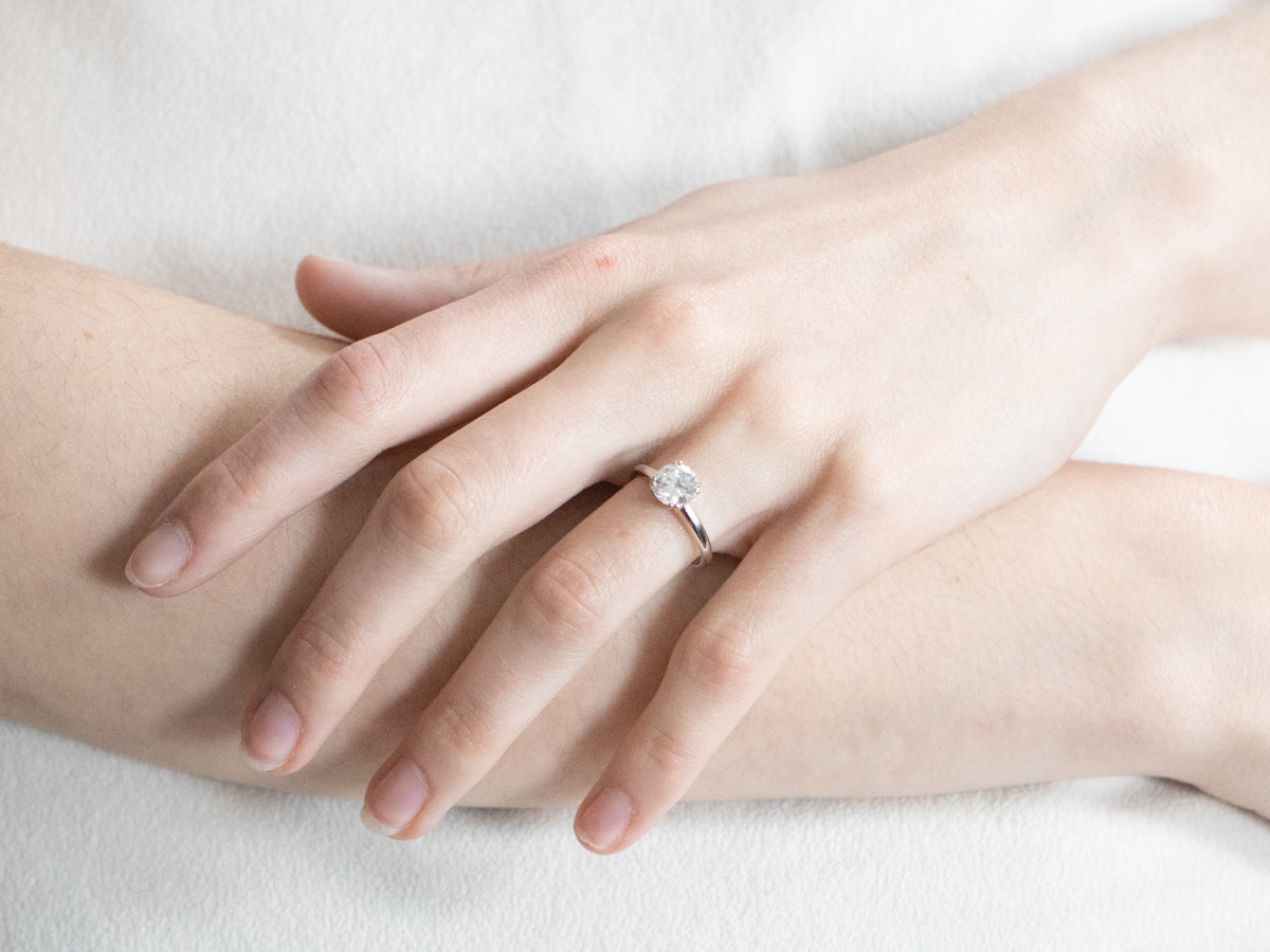 Old European Cut Diamond Solitaire Engagement Ring