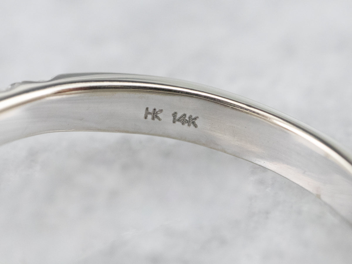 Modern Diamond Double Halo Engagement Ring